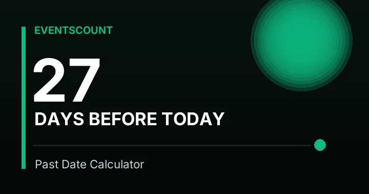 27 Days Before Today