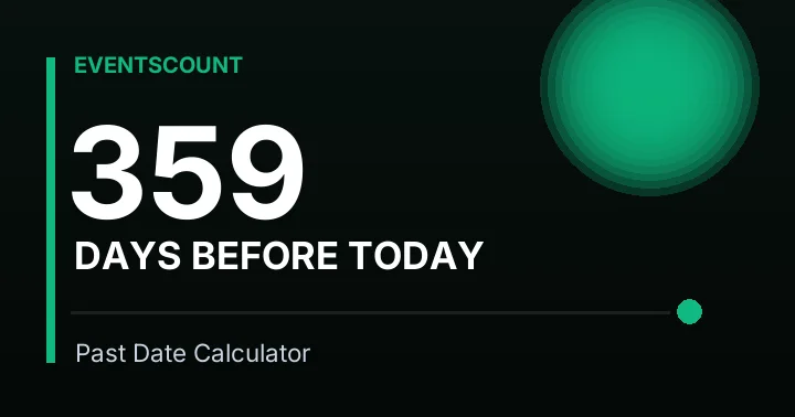 359 Days Before Today