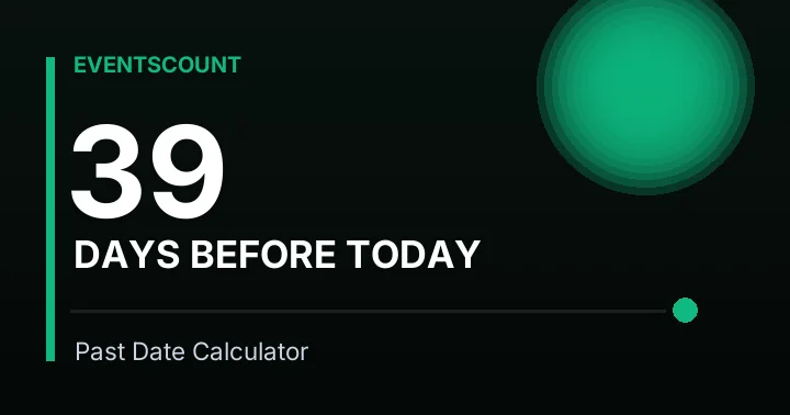 39 Days Before Today