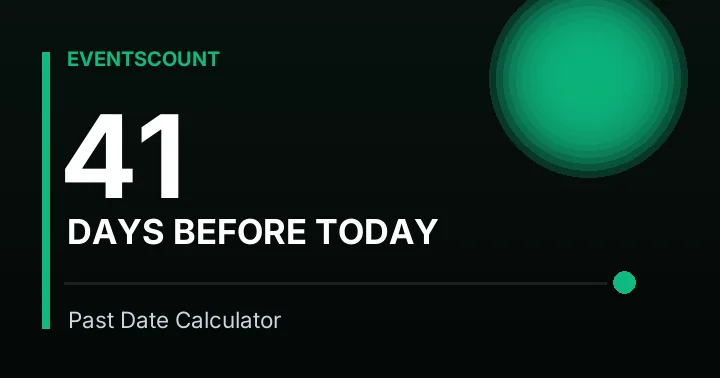 41 Days Before Today