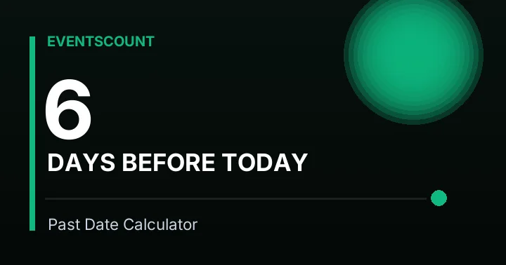 6 Days Before Today