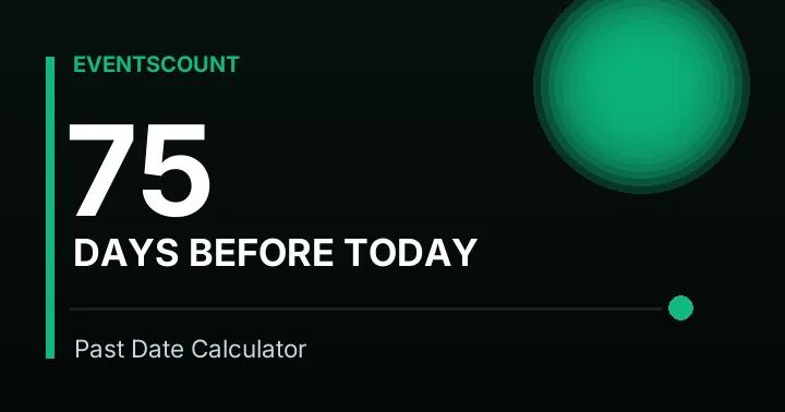 75 Days Before Today