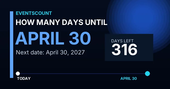 How Many Days Until April 30?