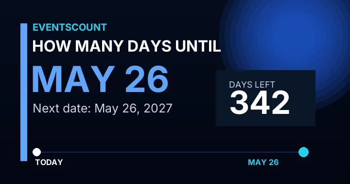 How Many Days Until May 26?