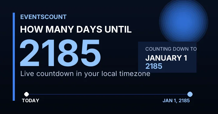 How Many Days Until 2185?