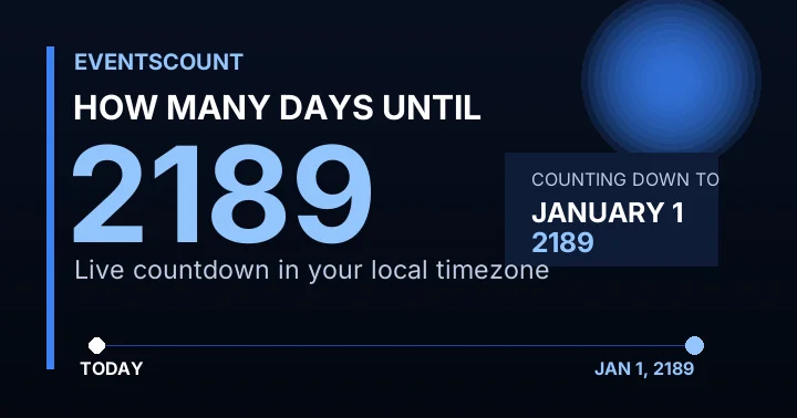 How Many Days Until 2189?