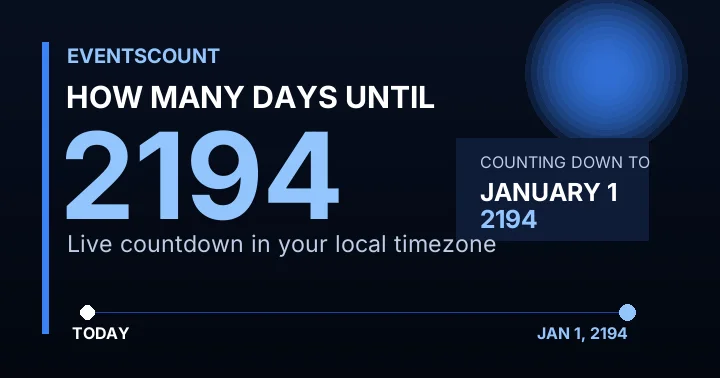 How Many Days Until 2194?