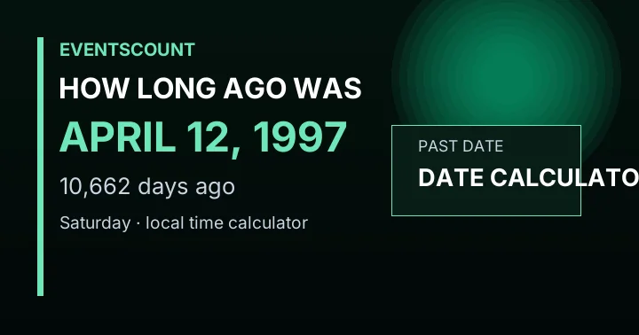 How Long Ago Was April 12, 1997?