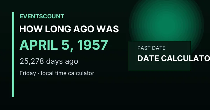 How Long Ago Was April 5, 1957?