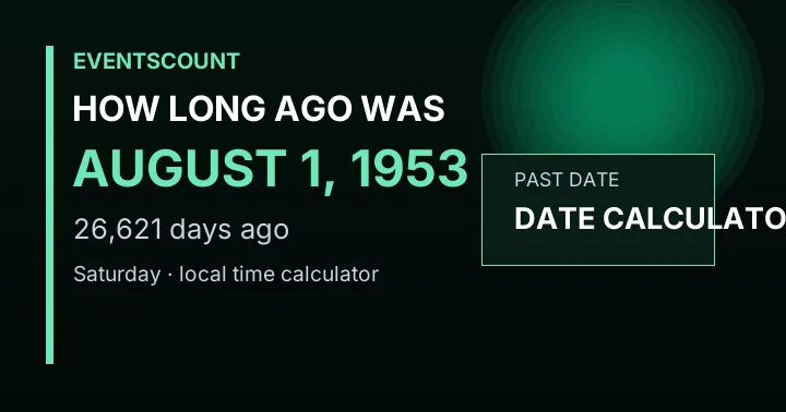 How Long Ago Was August 1, 1953?