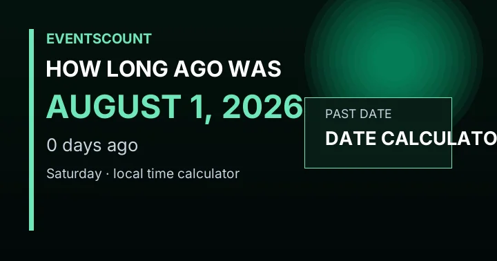 How Long Ago Was August 1, 2026?