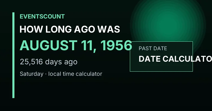 How Long Ago Was August 11, 1956?