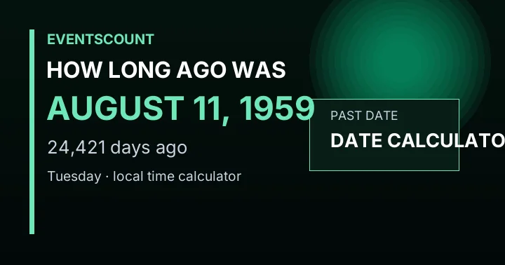 How Long Ago Was August 11, 1959?