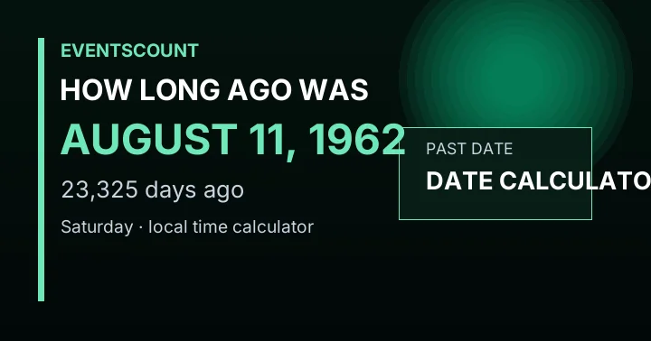 How Long Ago Was August 11, 1962?