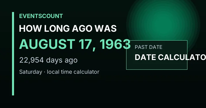 How Long Ago Was August 17, 1963?
