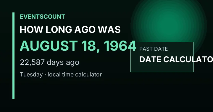 How Long Ago Was August 18, 1964?