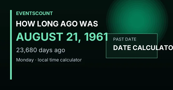 How Long Ago Was August 21, 1961?