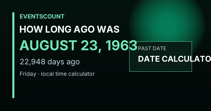 How Long Ago Was August 23, 1963?