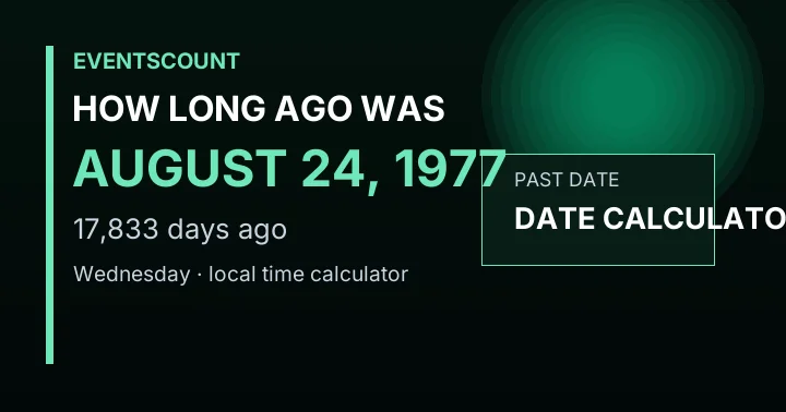 How Long Ago Was August 24, 1977?