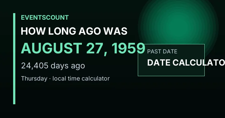 How Long Ago Was August 27, 1959?