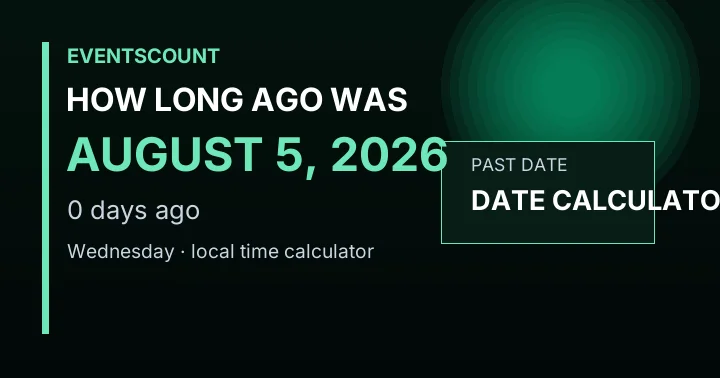 How Long Ago Was August 5, 2026?