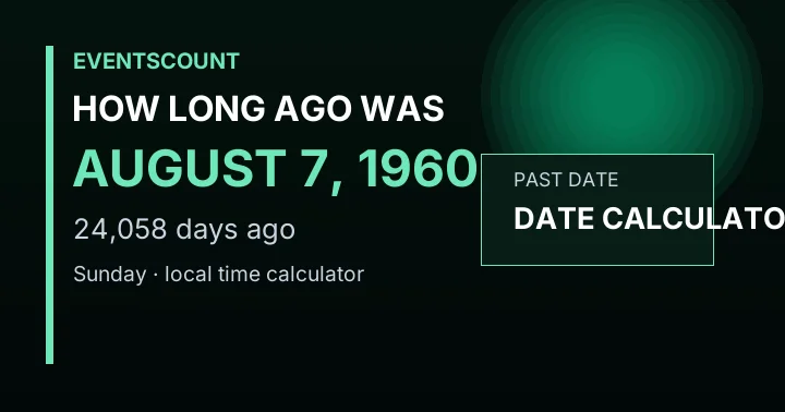 How Long Ago Was August 7, 1960?