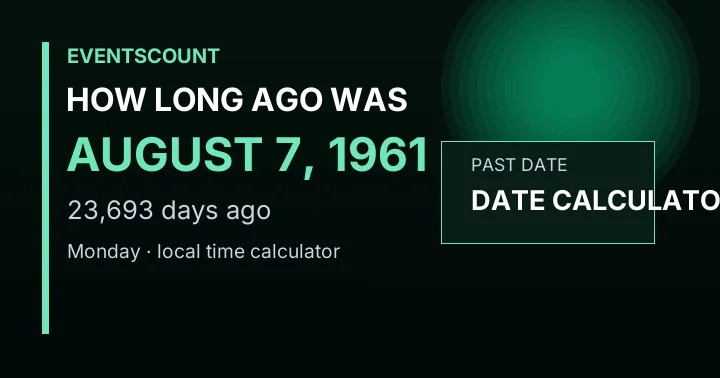 How Long Ago Was August 7, 1961?
