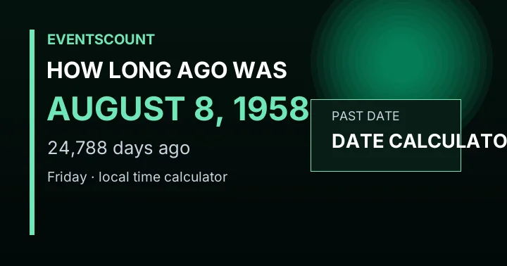 How Long Ago Was August 8, 1958?