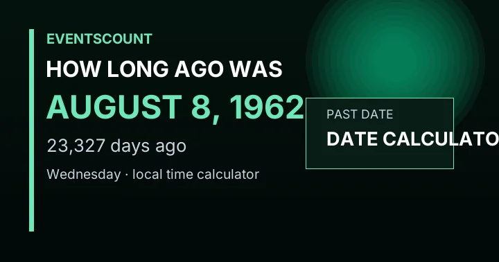 How Long Ago Was August 8, 1962?