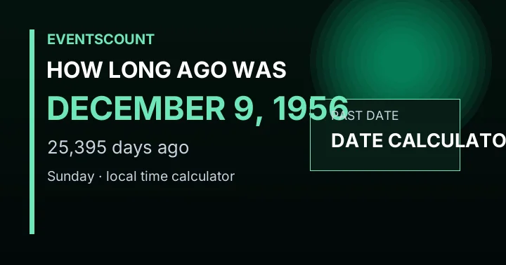 How Long Ago Was December 9, 1956?
