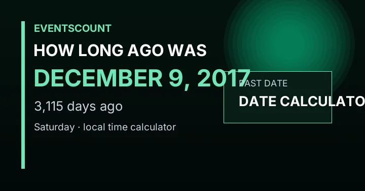 How Long Ago Was December 9, 2017?