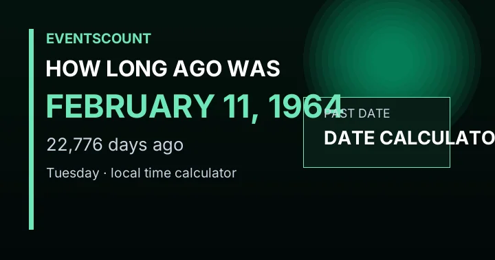 How Long Ago Was February 11, 1964?