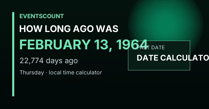How Long Ago Was February 13, 1964?