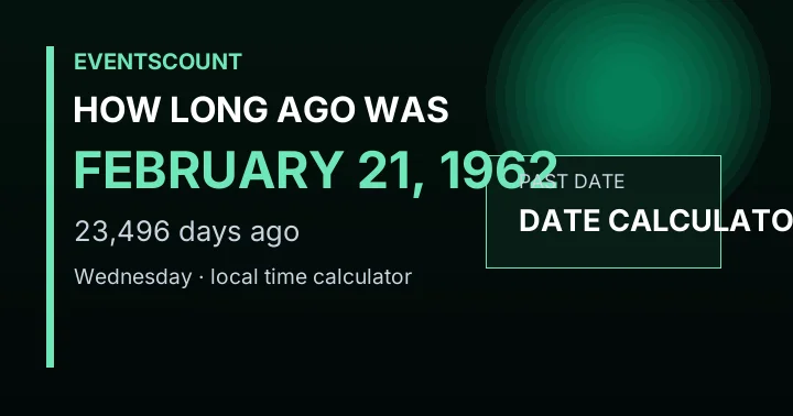 How Long Ago Was February 21, 1962?