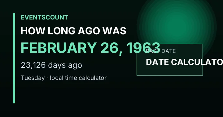How Long Ago Was February 26, 1963?