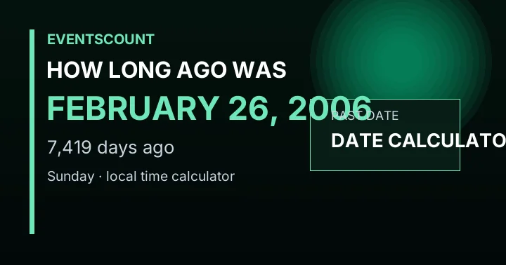 How Long Ago Was February 26, 2006?