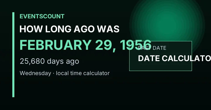 How Long Ago Was February 29, 1956?