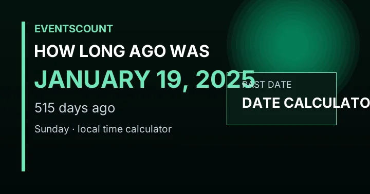 How Long Ago Was January 19, 2025?