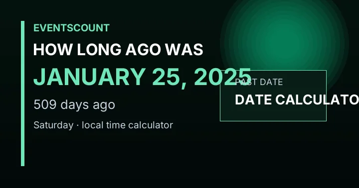 How Long Ago Was January 25, 2025?