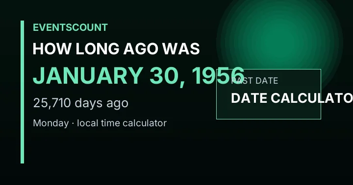 How Long Ago Was January 30, 1956?