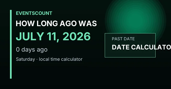 How Long Ago Was July 11, 2026?