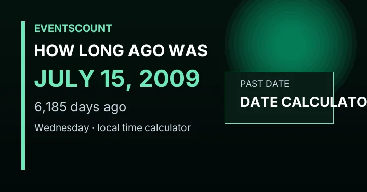 How Long Ago Was July 15, 2009?