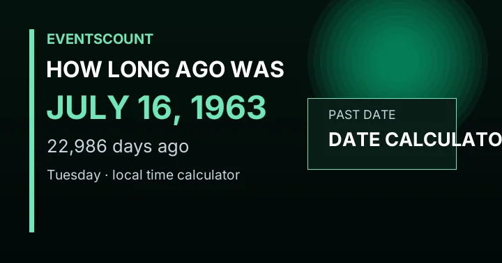 How Long Ago Was July 16, 1963?