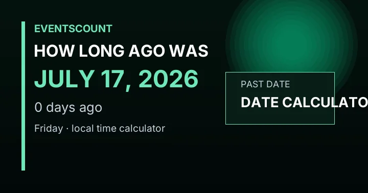 How Long Ago Was July 17, 2026?