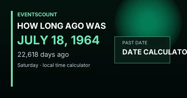 How Long Ago Was July 18, 1964?