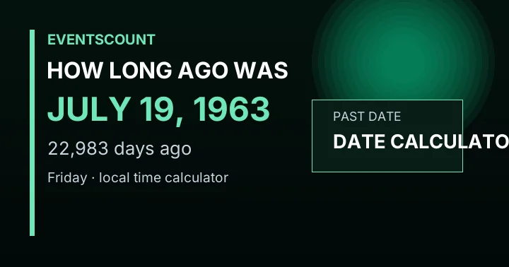 How Long Ago Was July 19, 1963?