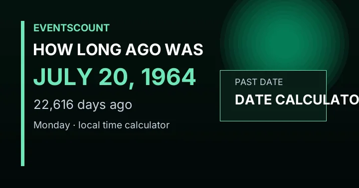 How Long Ago Was July 20, 1964?