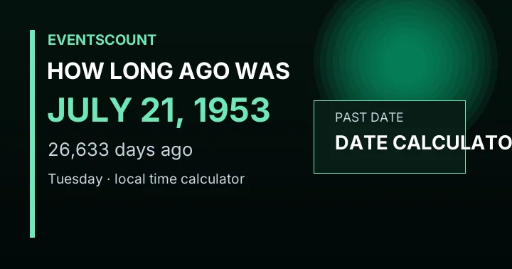 How Long Ago Was July 21, 1953?