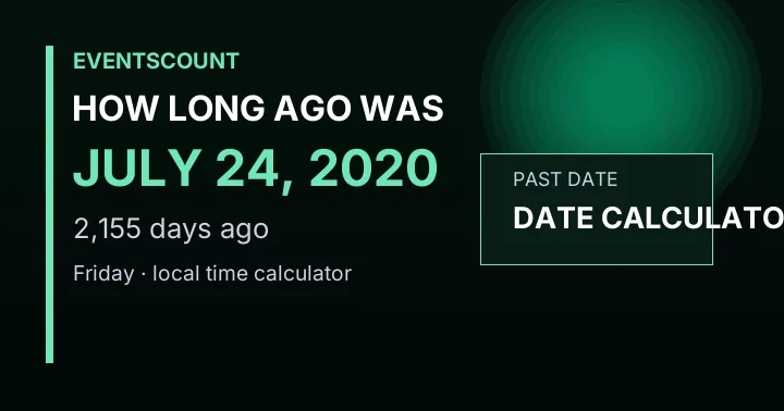 How Long Ago Was July 24, 2020?