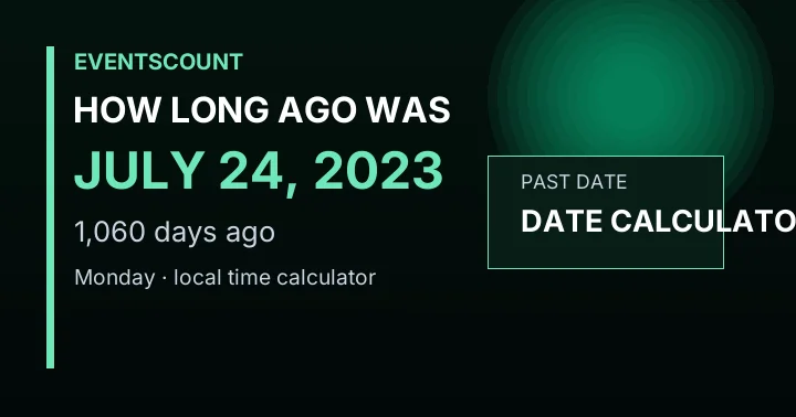 How Long Ago Was July 24, 2023?